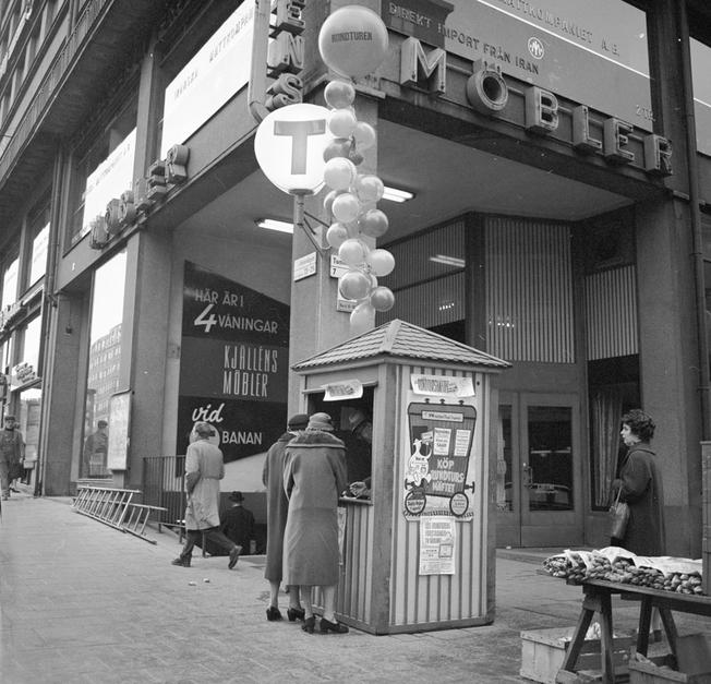Old photo of Kiosk in Stockholm